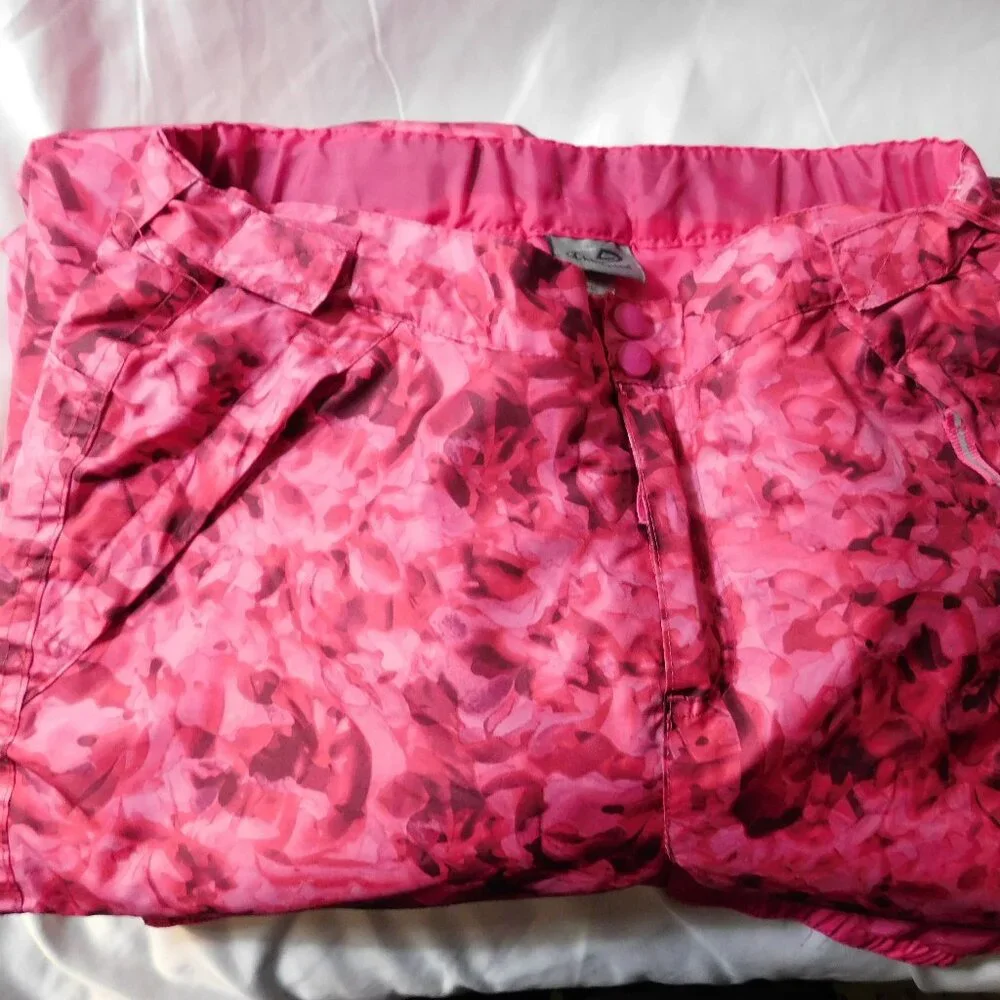 Champion Pink Floral Snow Pants Kids Size XL 14–16